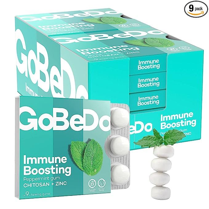 GoBeDo Boosting Chewing Gum – Pack of 90 (10 x 9 pack) - Natural Healthy System Support Zinc & ... | Amazon (US)