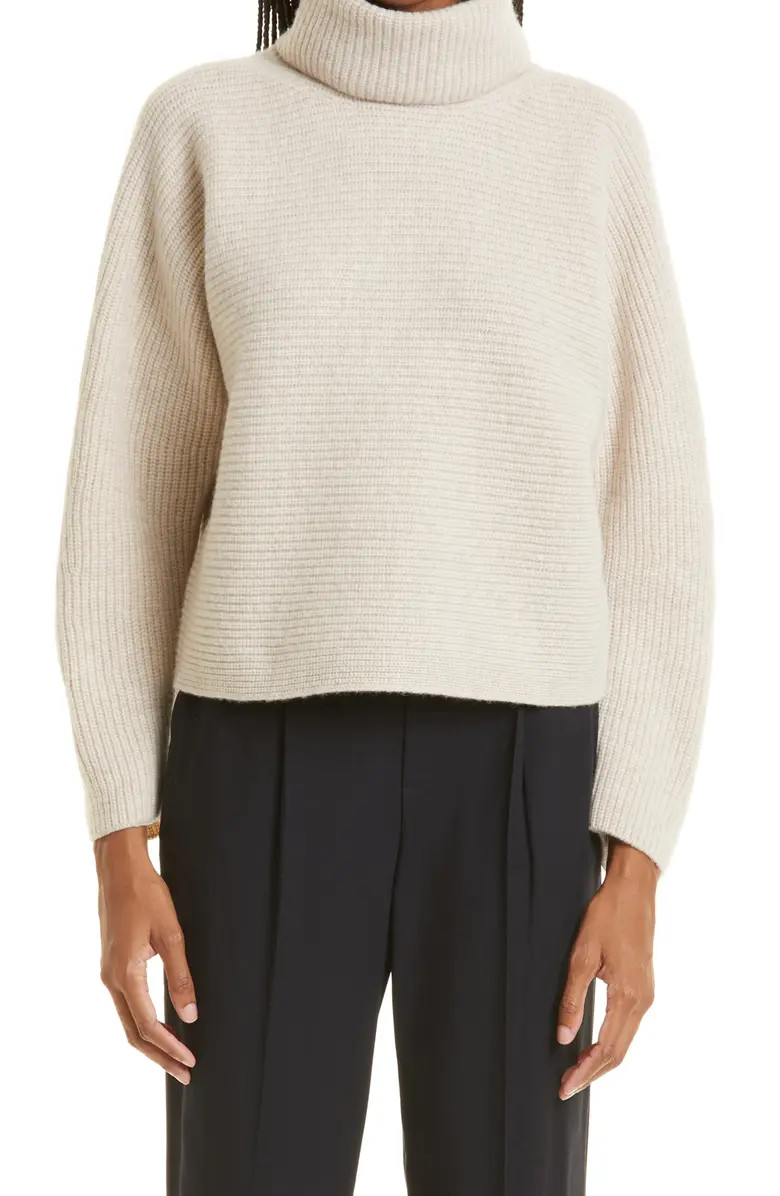 Vince Women's Ribbed Wool & Cashmere Turtleneck Sweater | Nordstrom | Nordstrom