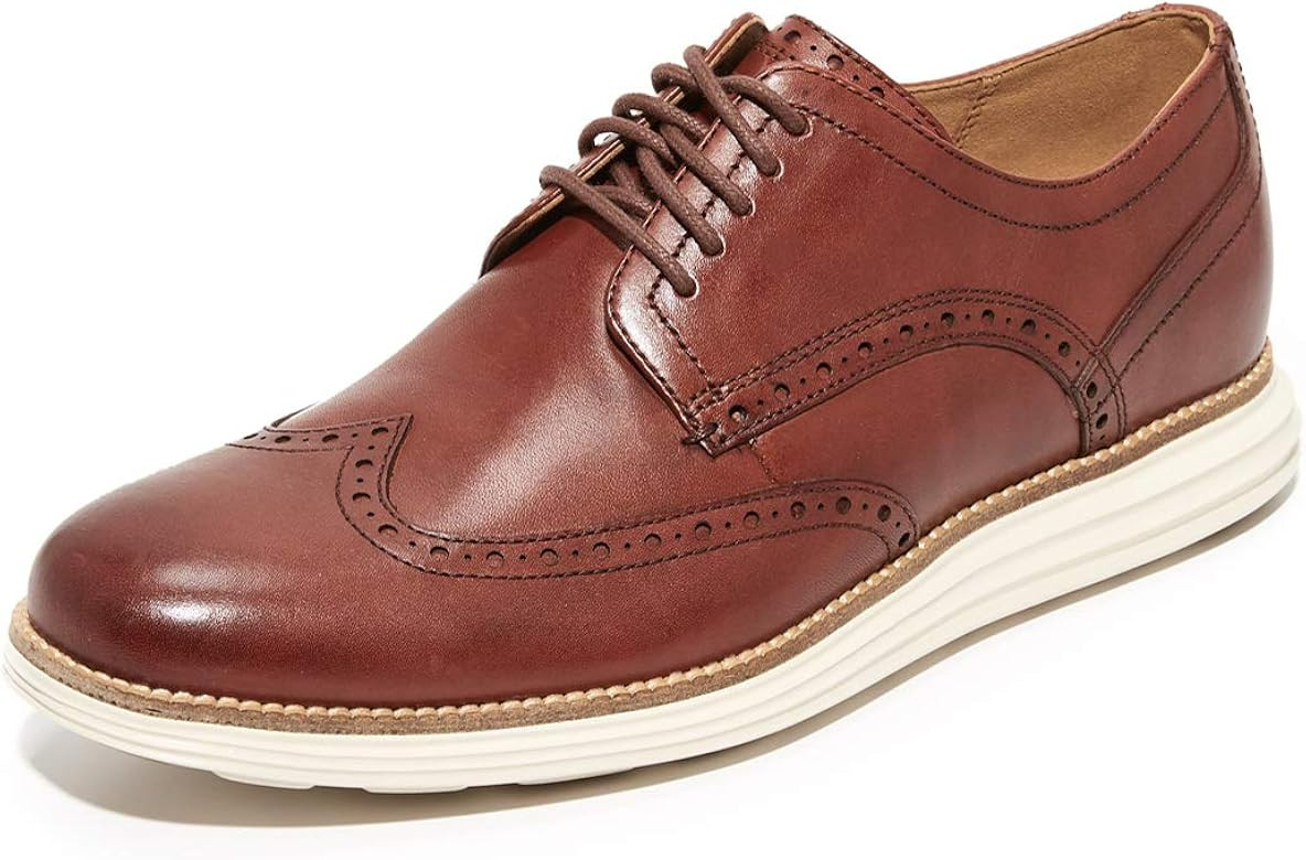 Cole Haan Men's Grand Tour Wing Oxford Woodbury-Ivory Shoes | Amazon (US)
