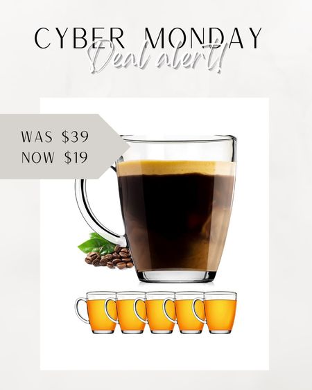My favorite glass mugs are on sale for cyber Monday. Set of 6 under $20
