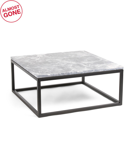 18x40x40 Bahia Marble Top Santan Proximity Coffee Table | TJ Maxx