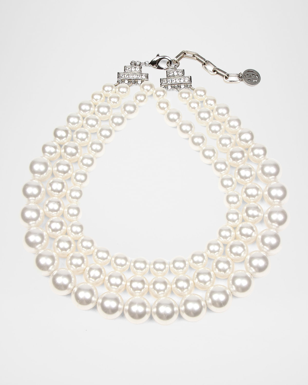 Triple Glass-Pearl Strand Necklace | Neiman Marcus