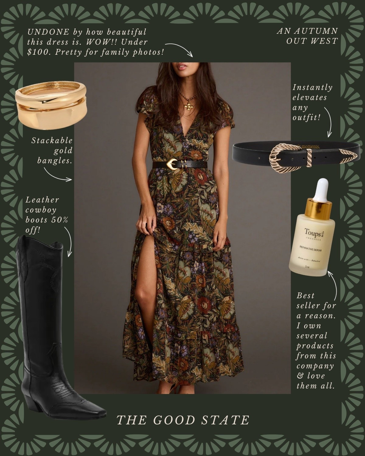 This collection is for all the girlies living their best life as the weather begins to cool down and the leaves begin to change. For the ladies planning their next getaway to Aspen, the Fort Worth Stockyards, a country concert at the Red Rocks Amphitheater or maybe even a weekend trip to the iconic rodeo in Cody, Wyoming. This is for the ladies who love Ralph Lauren and who appreciate a blend of casual and refined pieces. A blend of Western and English Equestrian. A dash of Americana and maybe even a hint of Gilmore Girls 💁🏼‍♀️ This is for the ones who love all things suede, plaid and of course good denim moment and a pair of cowboy boots. This is for the girlies who thrive when layering clothes and who accessorize with a neck scarf, wrist watch and leather bag. This collection is for the ladies who love quality pieces that are classic, polished and will stand the test of time and outlive the ever changing trends. This is for you, my fellow Fall girlies🍂


Wedding guest, jeans, back to school, college outfit ideas, riding boots, wedding guest dress, western style, JCrew, JCrew factory, Anthropologie, Anthro, quince, nordstrom, tuckernuck, Walmart fashion, H&M, mini dress, fall photoshoot, designer look for less, saddle bag, boots, jacket, coat, family photos outfits, madewell, Toups and co, clean beauty, Kate spade, Amazon fashion, loafers, Breda, Susan Shaw, loeffler Randall, the good state, Lauren England, Martha Stewart, 90s, barn jacket, country concert, rodeo 

#LTKFindsUnder50 #LTKStyleTip #LTKSaleAlert