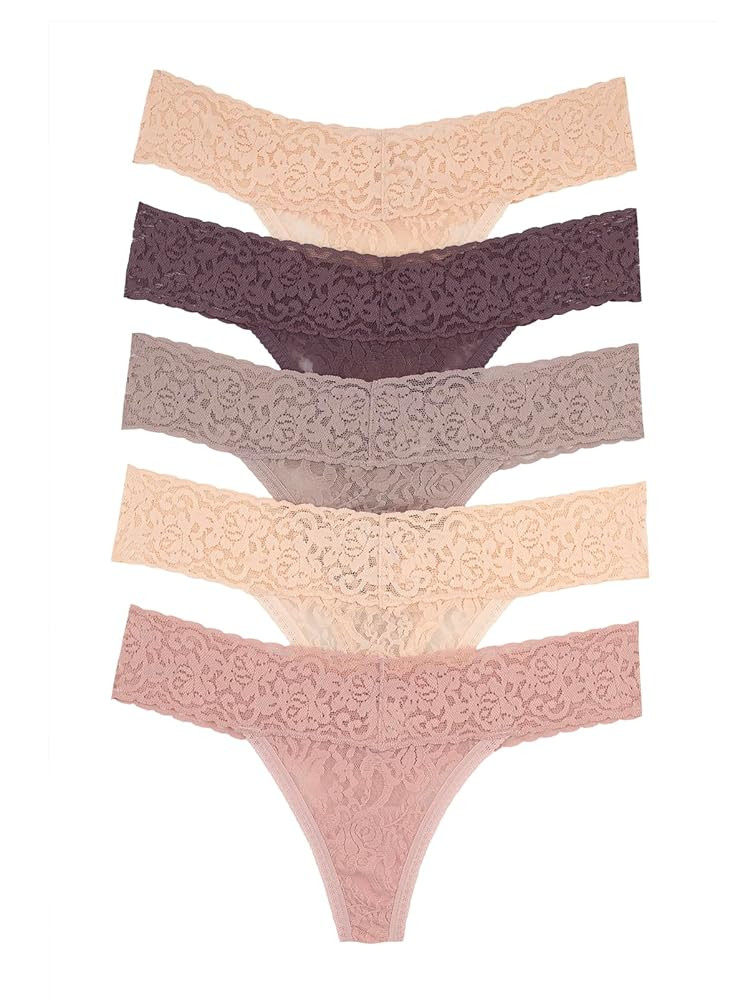 Felina | Signature Stretchy Lace Low Rise Thong | Panty | Amazon (US)