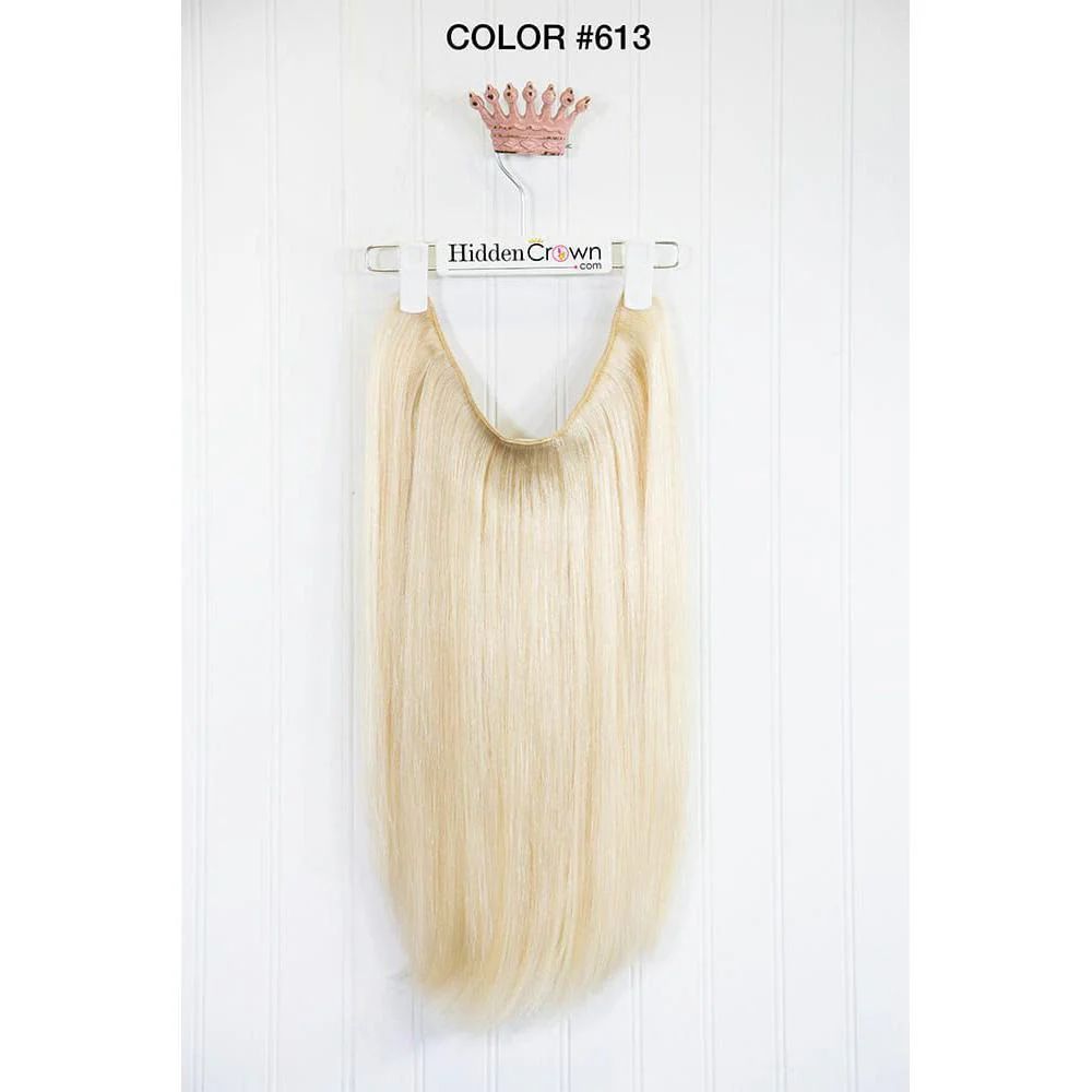 Halo® Extension | Lightest Blonde with Warm Tones | #613 - Hidden Crown Hair Extensions | Hidden Crown Hair