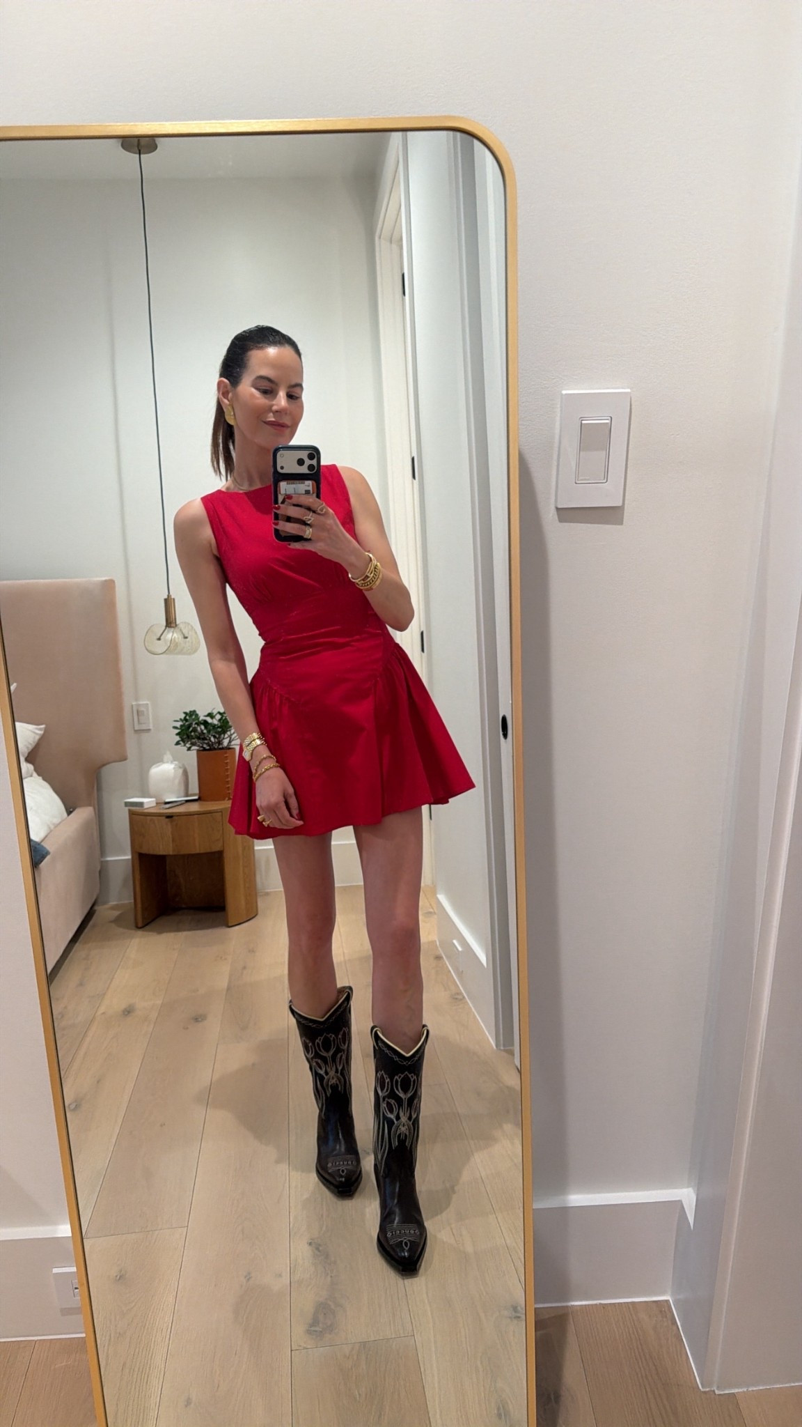 Spring date night outfit! My boots are sold out so I linked similar, and also linked looks for less. 

Women’s fashion, spring fashion, doing style, spring outfits, spring outfit inspo, spring ootd, spring outfit ideas, mom fashion, mom style, mom outfit inspo, luxury fashion, designer fashion, spring dress, mini dress, red dress, red mini dress, cowboy boots 






#LTKOver40 #LTKootd #LTKSeasonal