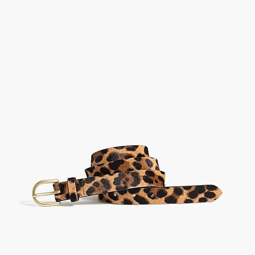 Leopard calf hair belt | J.Crew Factory