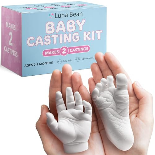 Luna Bean Baby Footprint & Hand Casting Kit – Premium Newborn Infant Keepsake - New Mom Gifts, Baby Shower Gifts for Girls and Boys | Amazon (US)