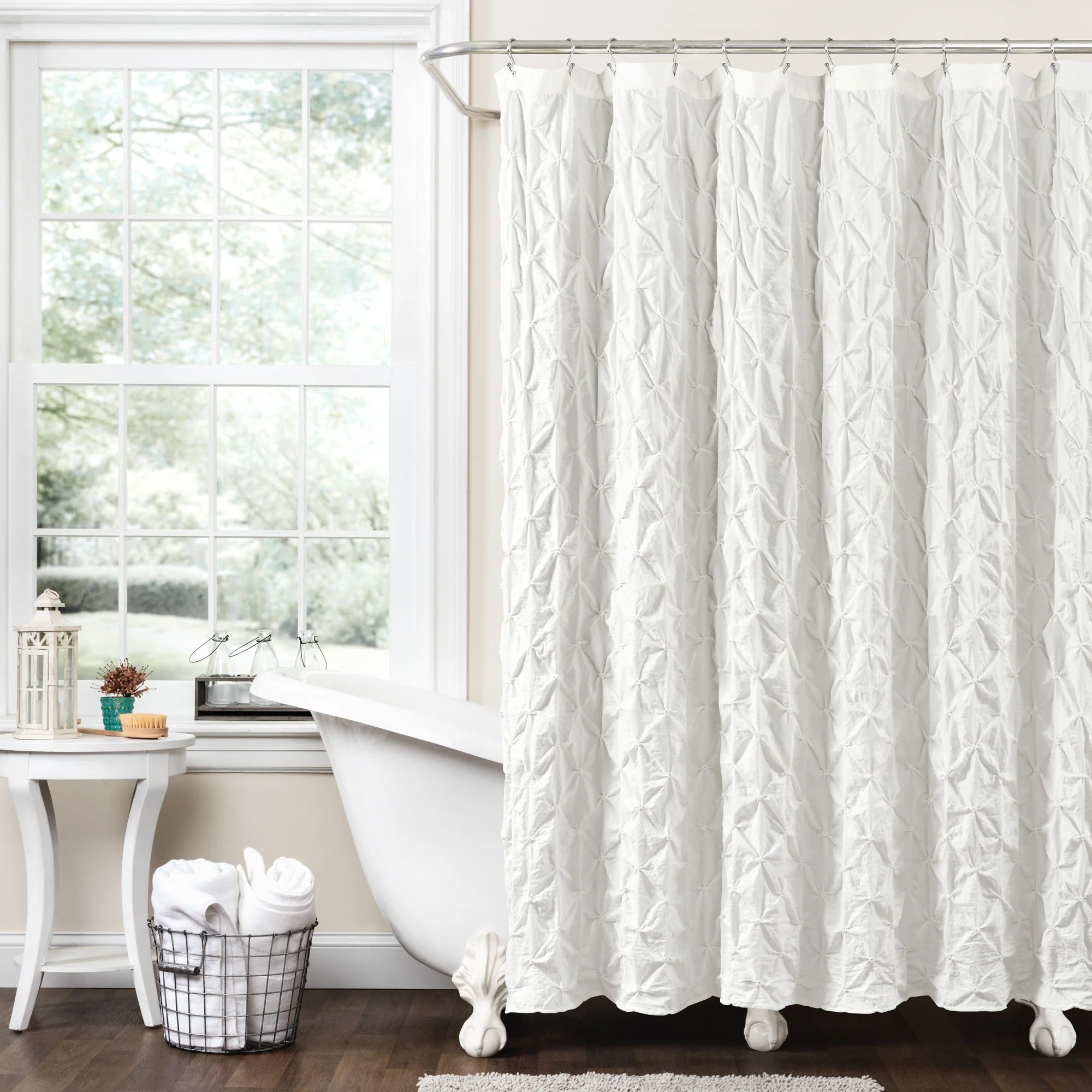 Ravello Pintuck Shower Curtain | Lush Decor