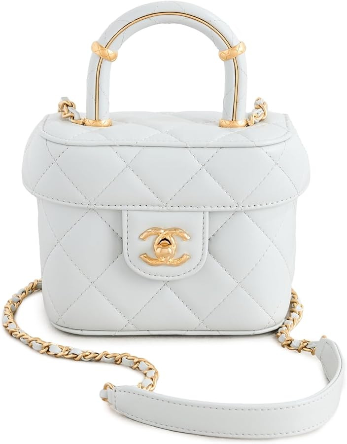 CHANEL What Goes Around Comes Around Women's Pre-Loved Lambskin Hndlcrsh Vanity Case | Amazon (US)
