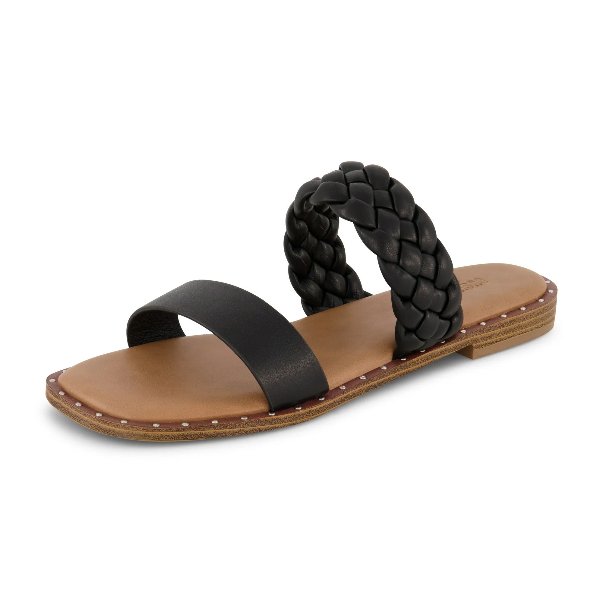 CUSHIONAIRE Women's Varro Braided Slide Sandal +Memory Foam - Walmart.com | Walmart (US)