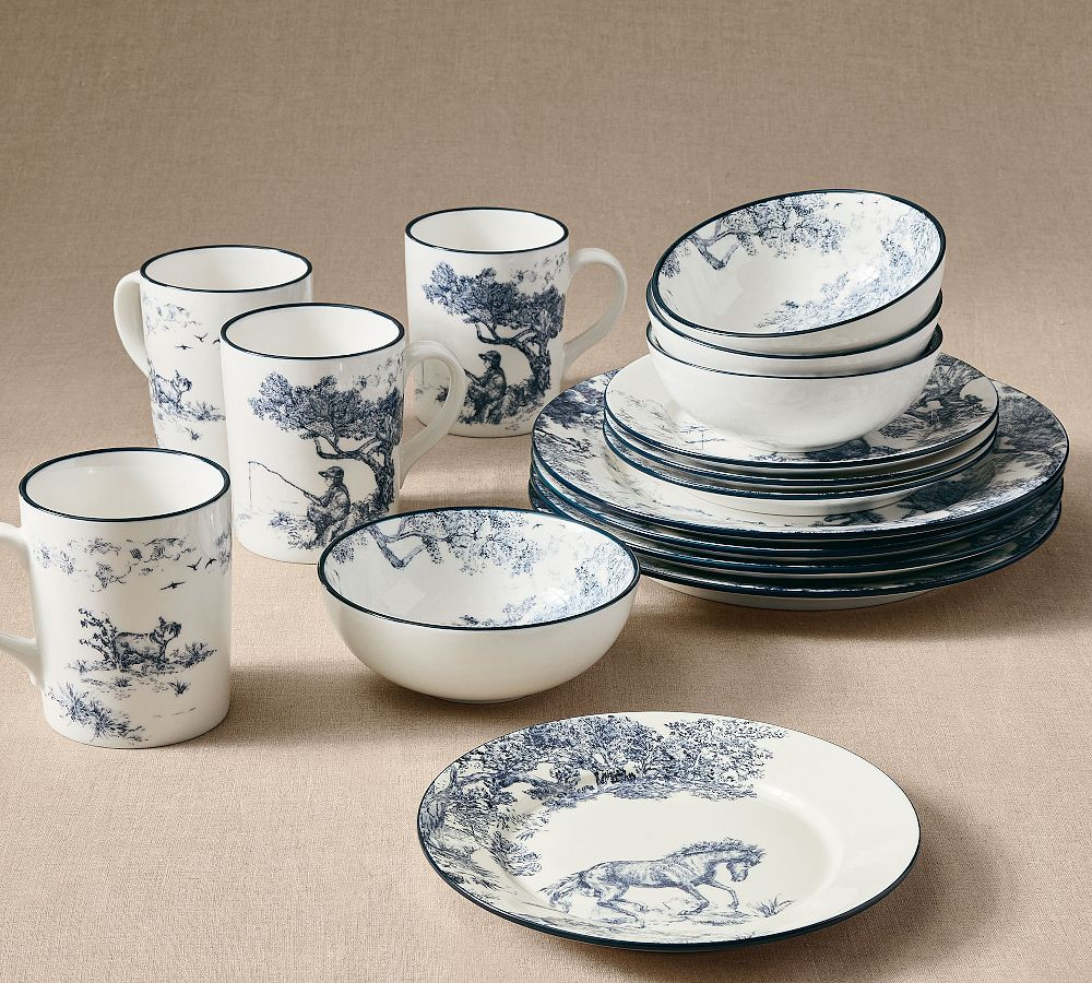 Brandon Maxwell Groveland Toile Dinnerware Collection | Pottery Barn (US)