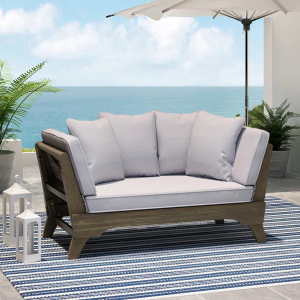 Alamo 82'' Wide Outdoor Patio Daybed with Cushions | Wayfair North America