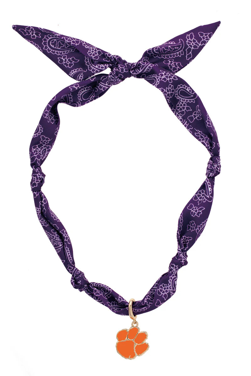 Clemson Tigers Logo Bandana Scarf Necklace | CANVAS