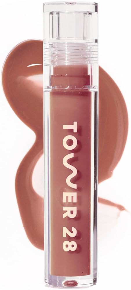 Tower 28 ShineOn Milky Lip Jelly, CASHEW, Non-Sticky, Hydrating Vegan Lip Gloss in Milky Rosy Bro... | Amazon (US)