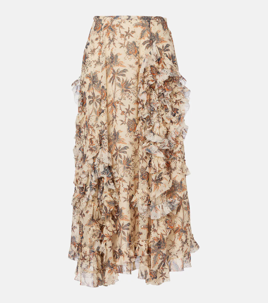 Adele printed silk-blend chiffon midi skirt | Mytheresa (US/CA)