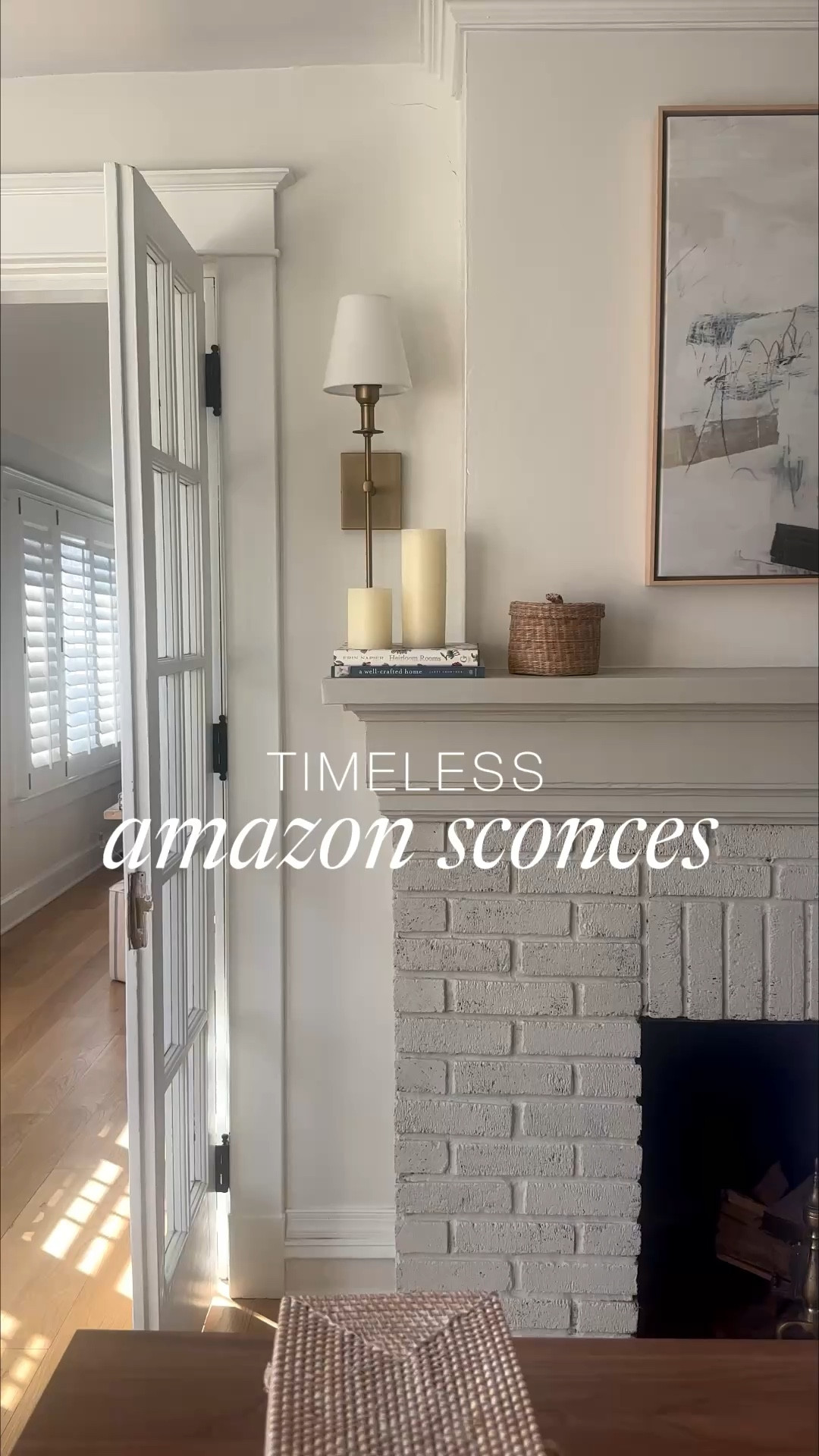 There’s no looking back on these sconces! I’ve had them for a few years and they are the most perfect brass tone, looking way more elevated than the investment. Comment LIGHT to shop them and the entire space! 