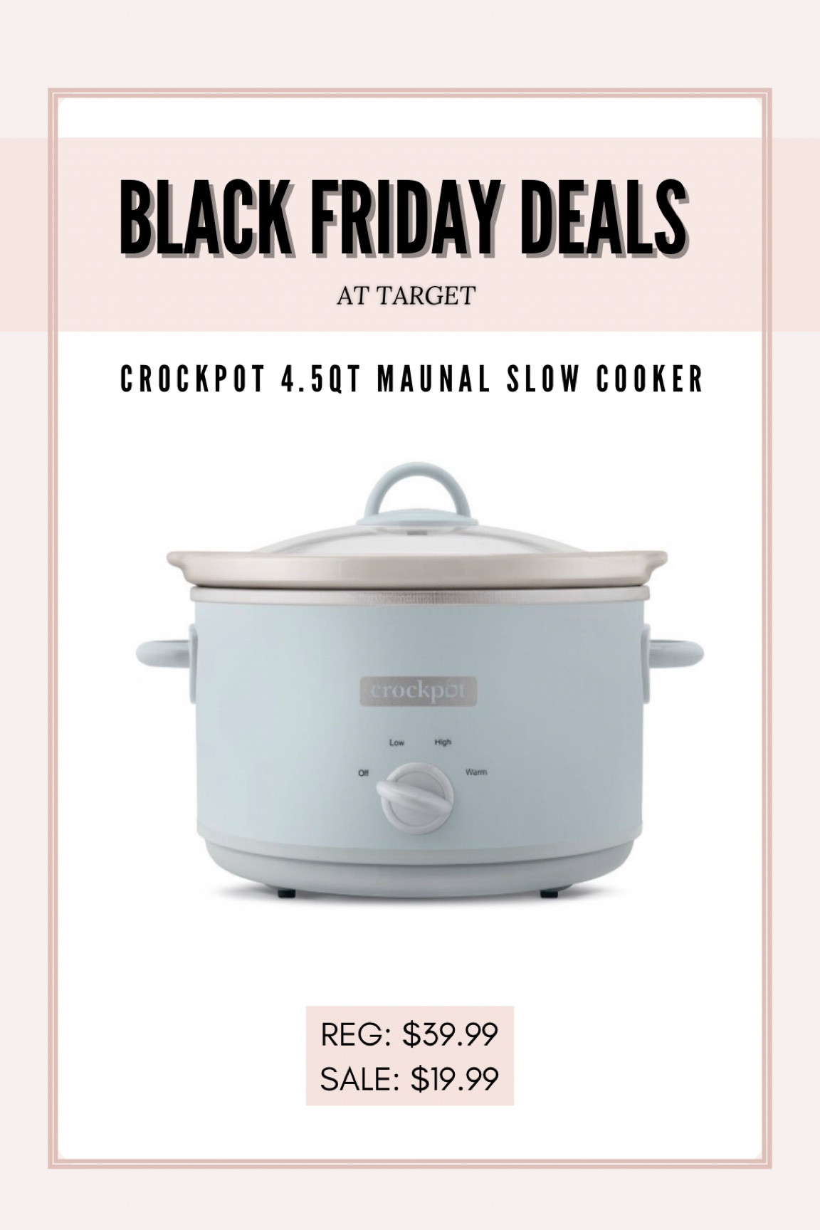 Crock-Pots Are On Sale At Target For $19.99