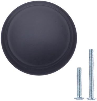 Amazon Basics Modern Top Ring Cabinet Knob, 1.16-inch Diameter, Flat Black, 25-Pack | Amazon (US)