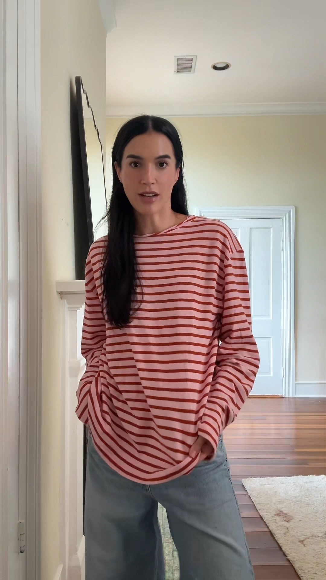 This is 100% cotton and so cute! I’m 5’10 wearing a size Medium 

#LTKFindsUnder50 #LTKStyleTip