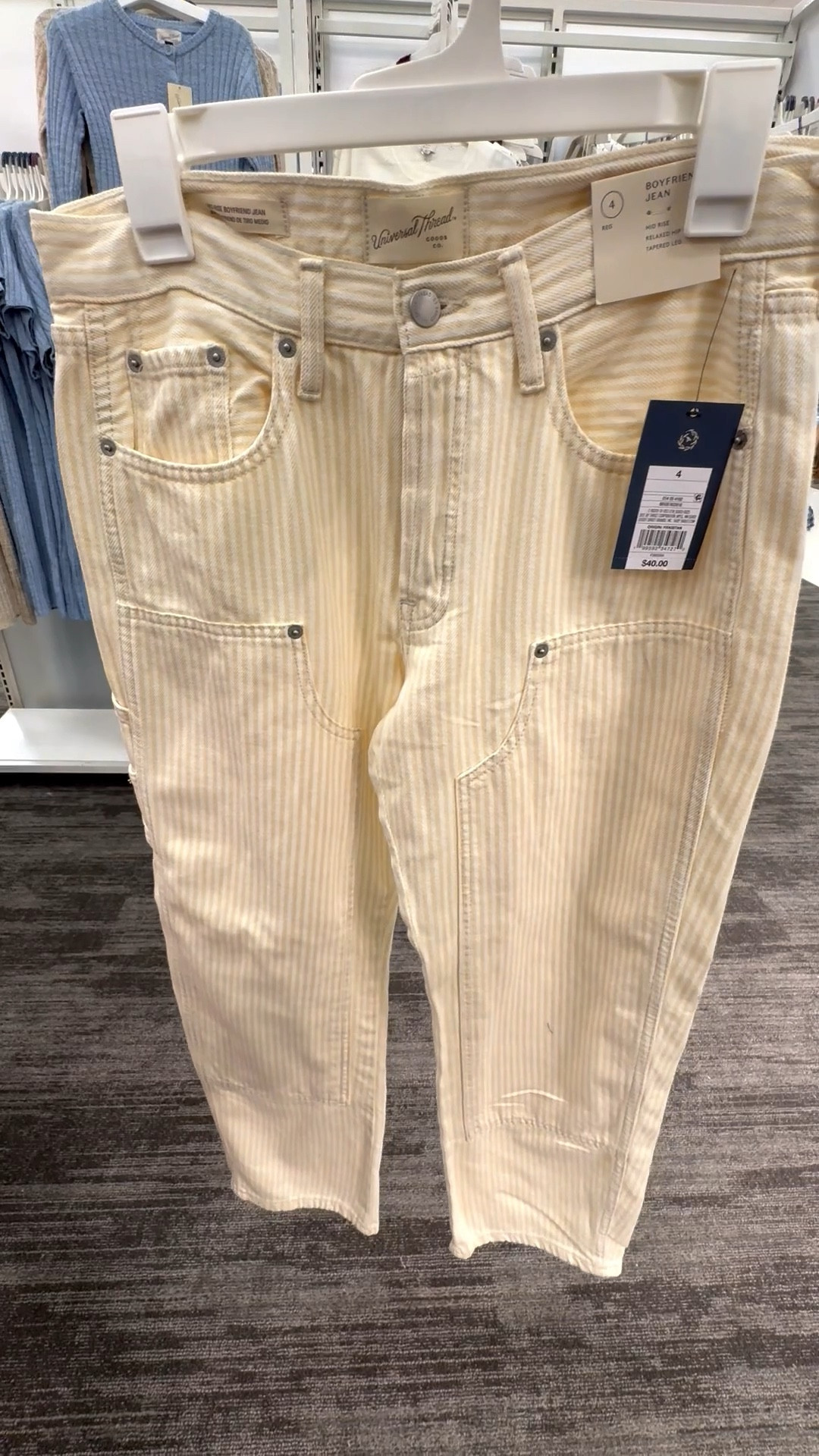 Target Striped Jeans | Boyfriend Jeans | Spring Outfit | Yellow Striped Pants

#LTKspring #LTKSeasonal #LTKootd