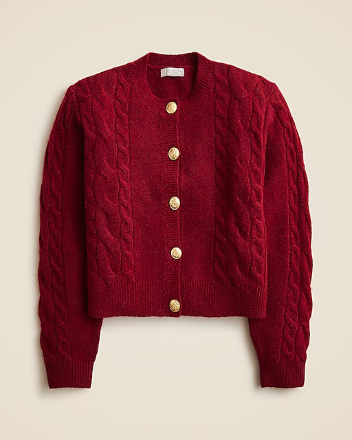 Cable-knit cardigan sweater | J. Crew US