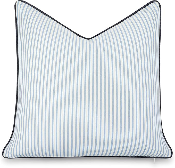 Amazon.com : Hofdeco Premium Coastal Hampton Outdoor Performance Throw Pillow Cover Only, 20"x20"... | Amazon (US)