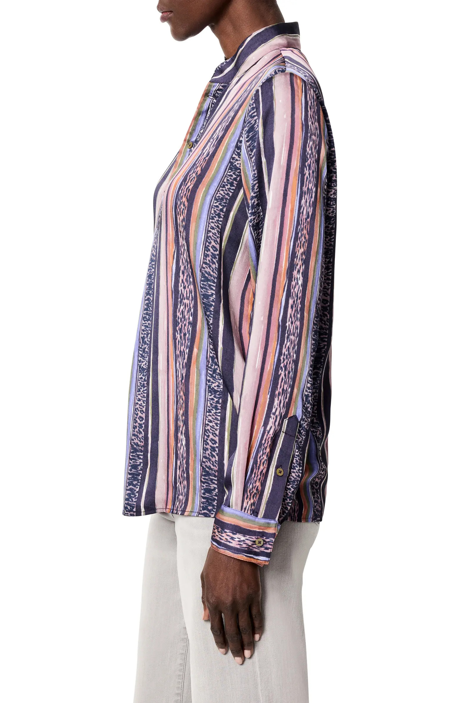 Animal Stripe Half Button Shirt | Nordstrom Rack