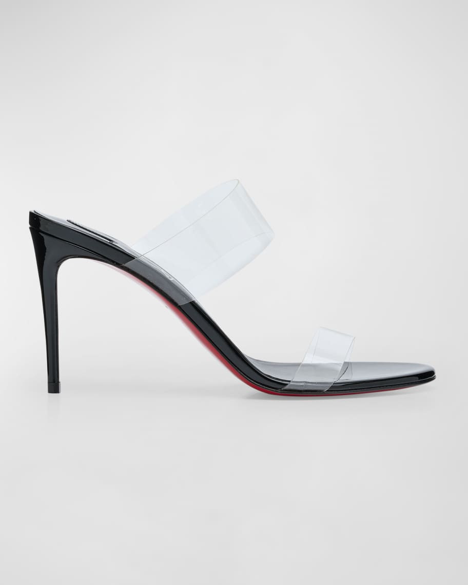 Christian Louboutin Just Nothing Clear Red Sole Slide Sandals | Neiman Marcus