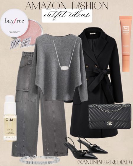 Amazon Grey and black outfit idea! Perfect for a casual office setting too! #Founditonamazon #amazonfashion #inspire #womensstyle Amazon fashion outfit inspiration 

#LTKfindsunder100 #LTKfindsunder50 #LTKstyletip