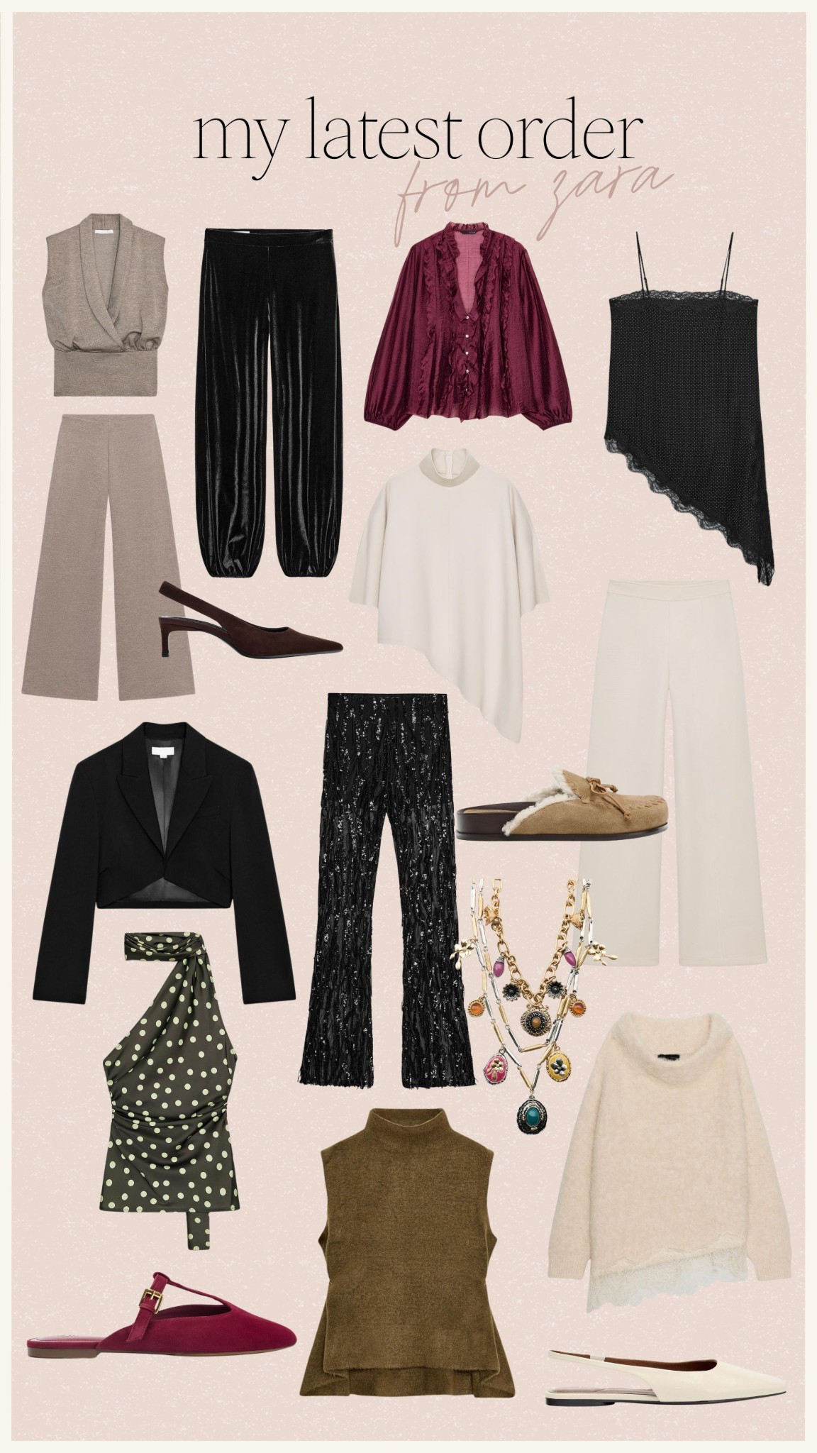 My latest Zara order!

#LTKHoliday