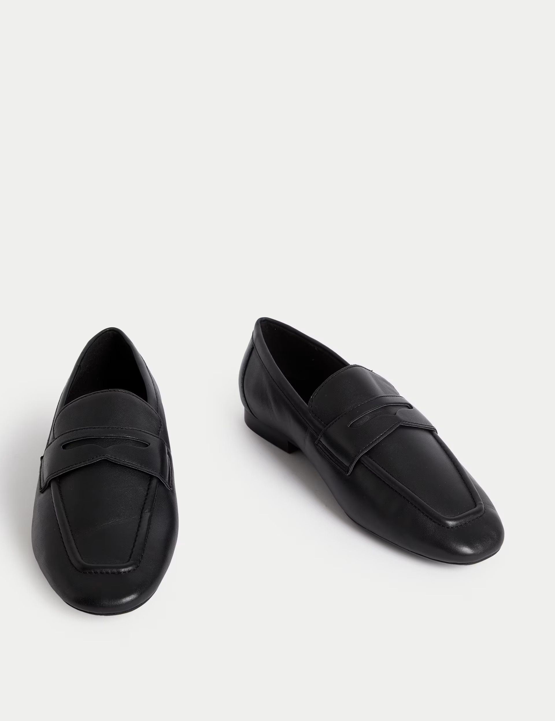Wide Fit Leather Slip On Flat Loafers | Marks & Spencer (UK)