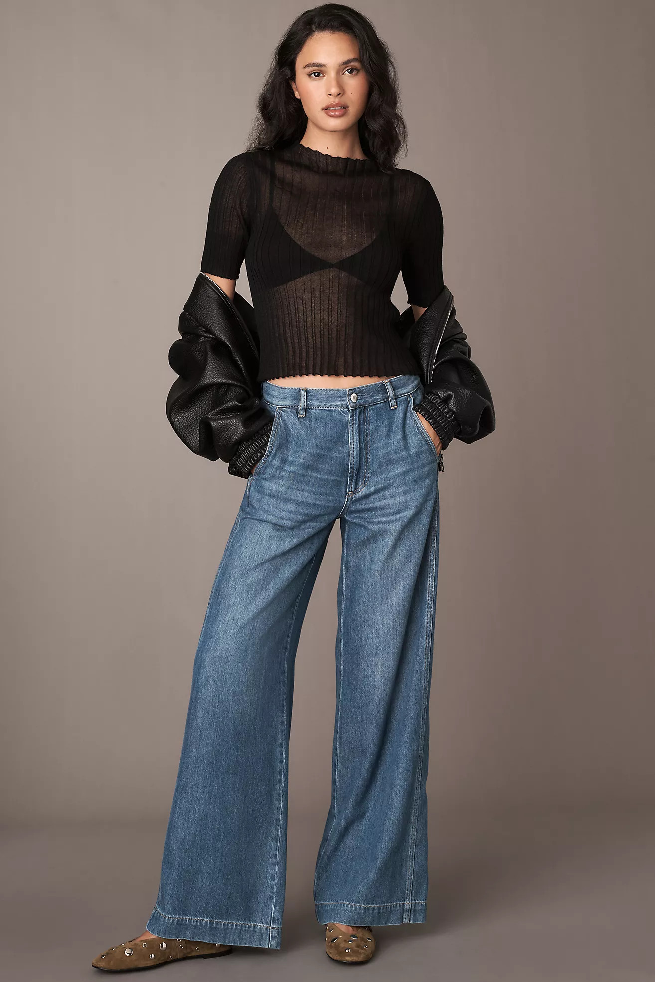 Pistola Jadyn High-Rise Wide-Leg Jeans | Anthropologie (US)