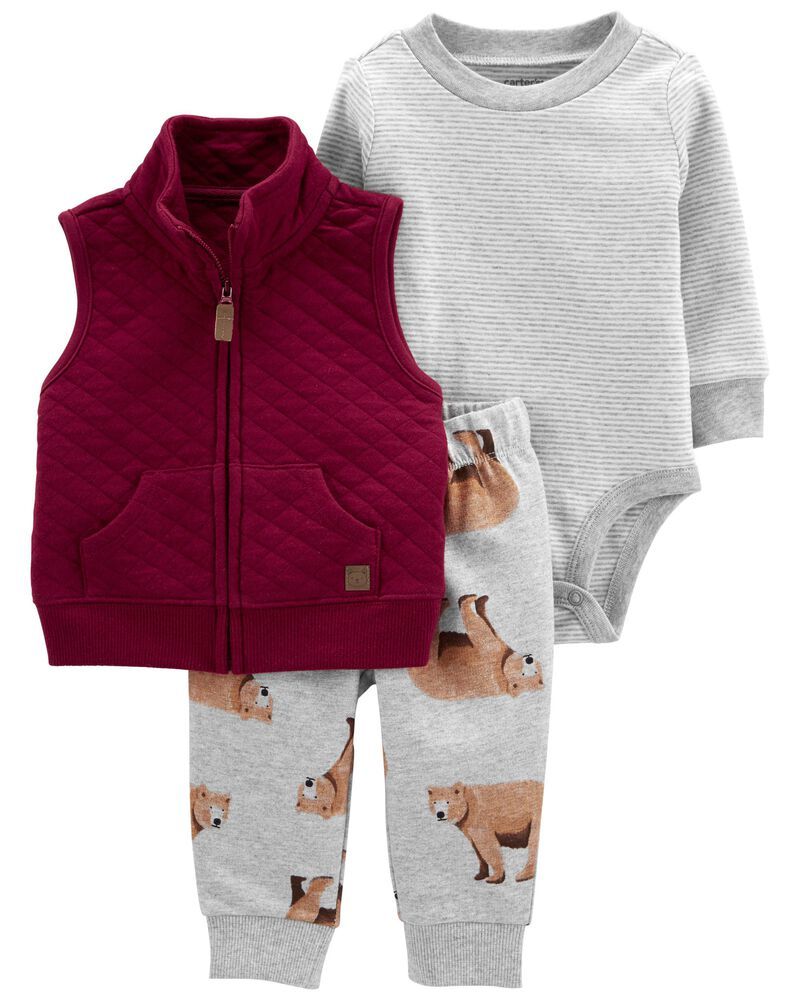 3-Piece Quilted Vest Set | Carter's