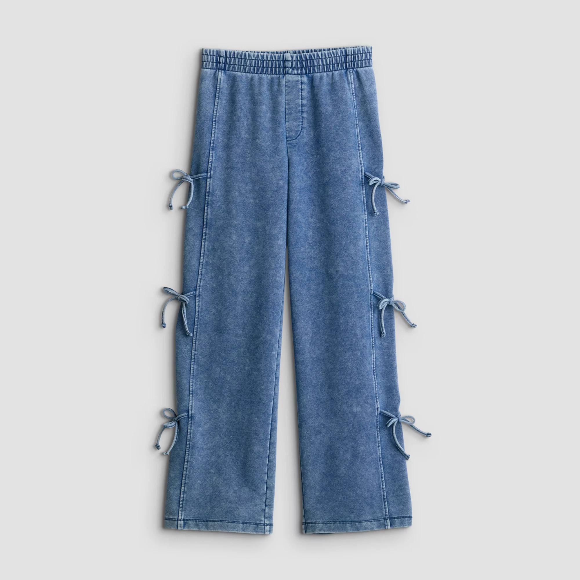 Girls 7-16 Vanilla Star Knit Wide Leg Jeans with Side Bows | Kohl's