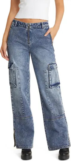High Waist Wide Leg Cargo Jeans | Nordstrom