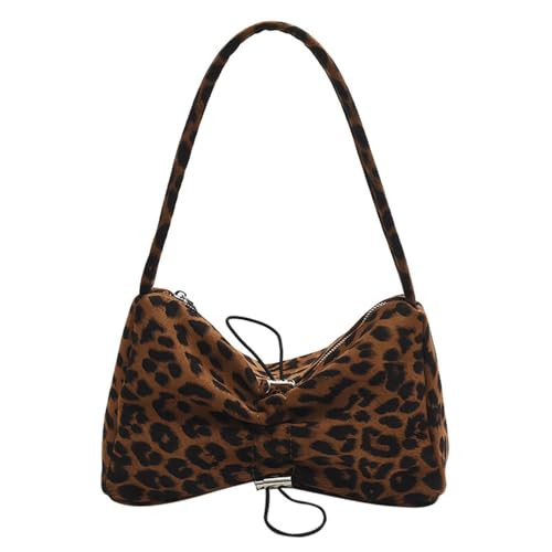 Leopard Print Crescent Shoulder Bag Cheetah Print Hobo Handbag Purse Women Leopard Underarm Clutch Purse (Brown) | Amazon (US)