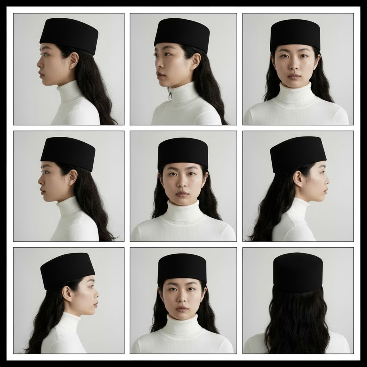 Black Wool Pillbox Hat | Wolf & Badger