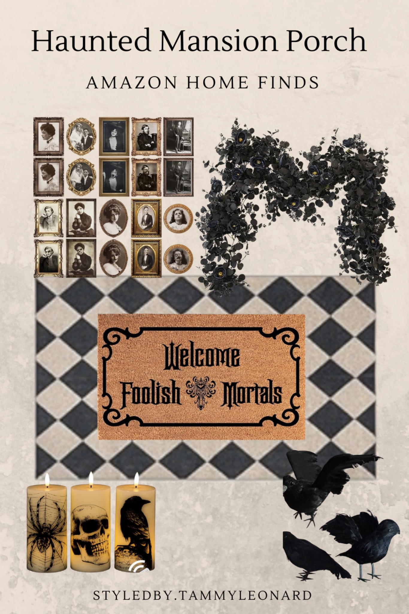 This year I’ll be decorating my front porch for Halloween and Fall season to the theme of The Haunted Mansion. One of our favorite spooky Disney movies and love this custom Welcome foolish mortals door mat. Recreate this look from Amazon. 

#LTKHalloween #LTKSeasonal #LTKHome