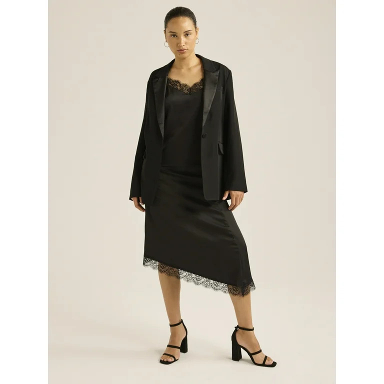 Scoop Women’s Tuxedo Blazer, Sizes XS-XXL | Walmart (US)