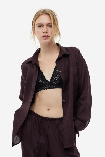 Oversized Bluse aus Leinenmix | H&M (DE, AT, CH, NL, FI)