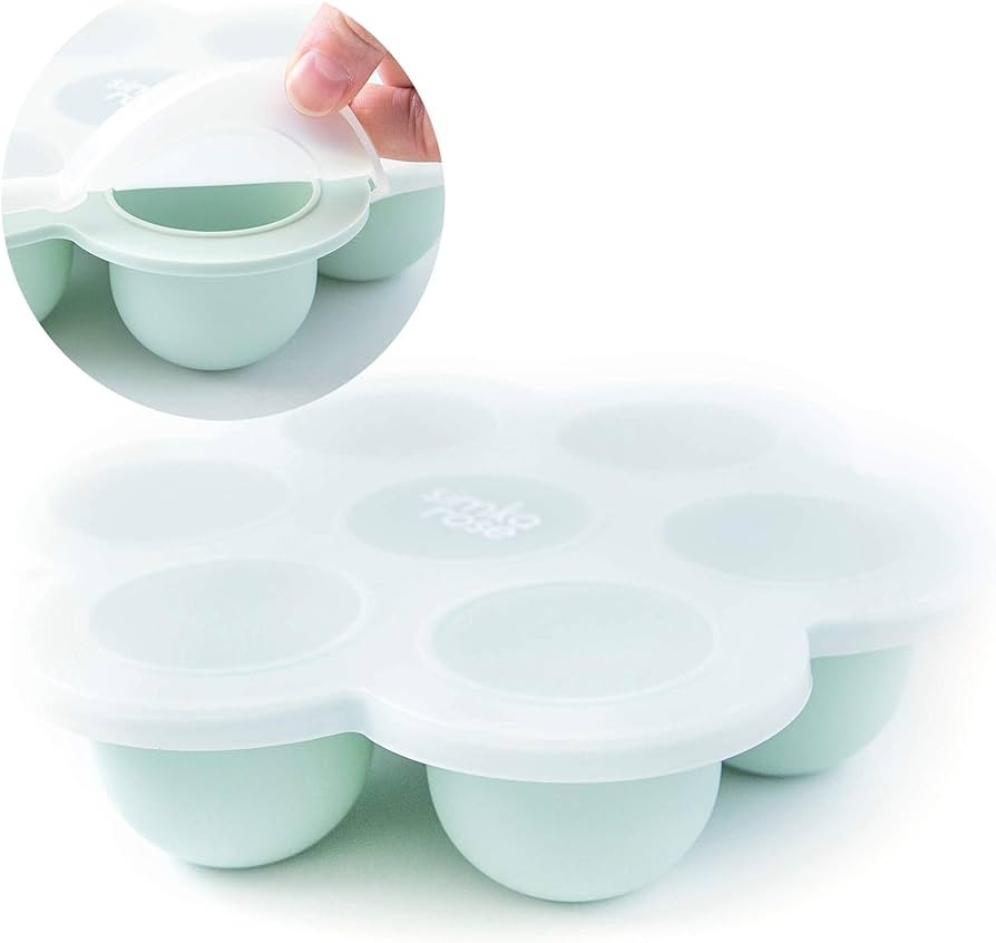 Simka Rose Baby Food Storage Containers - Freezer Safe Tray Silicone Baby Food Freezer Storage Tr... | Amazon (US)