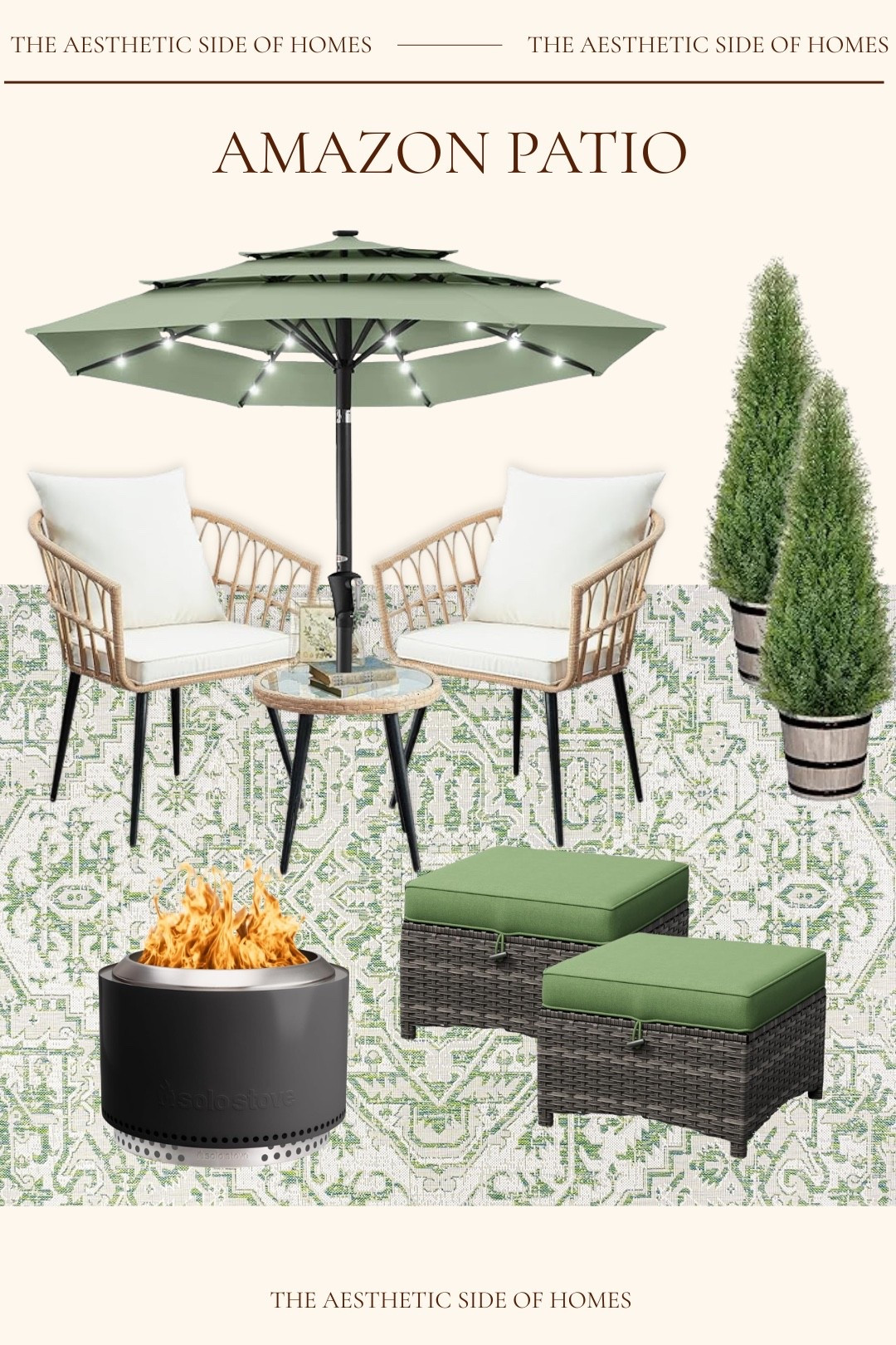 Transforming the backyard into a private oasis. ✨ There’s something about this emerald and neutral combo that feels so elevated. Found everything for this cozy setup on Amazon! Which piece is your favorite?

#LTKSeasonal #LTKHome