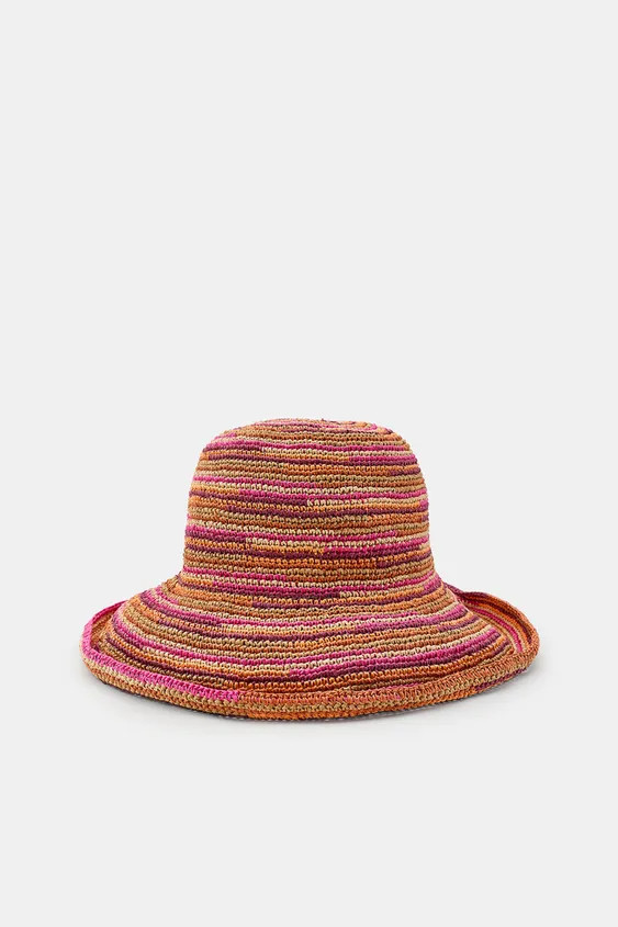 CONTRAST WOVEN HAT | Zara UK