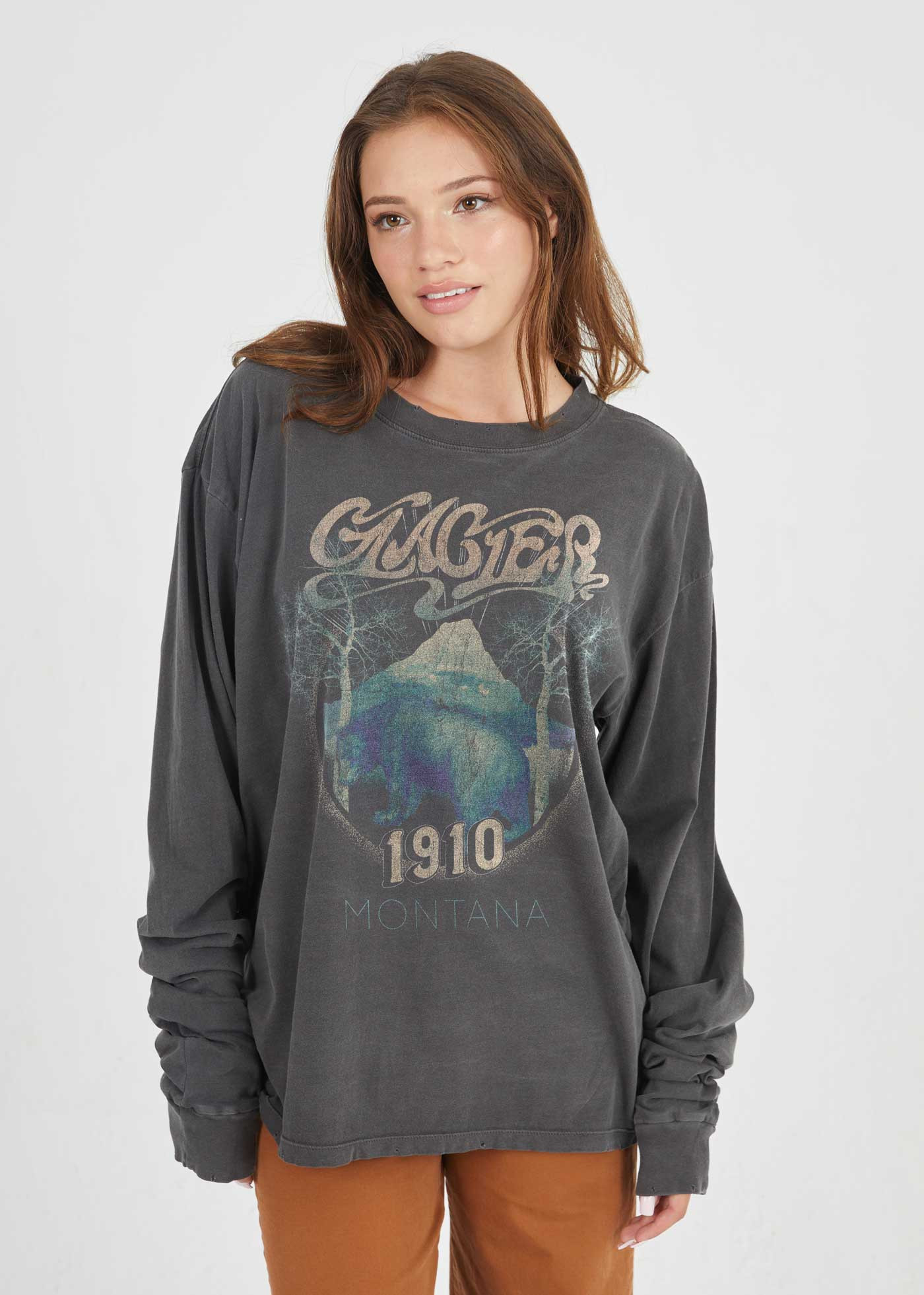 GirlDangerous: Glacier Tour Black Boyfriend Long Sleeve | Girl Dangerous