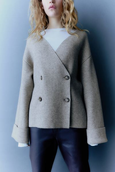 Double-breasted wool cardigan | H&M (UK, MY, IN, SG, PH, TW, HK)