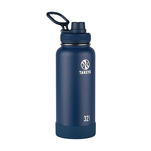 Takeya 885395510248 Actives Insulated Stainless Steel Bottle, Spout Lid Midnight 32oz | Amazon (US)
