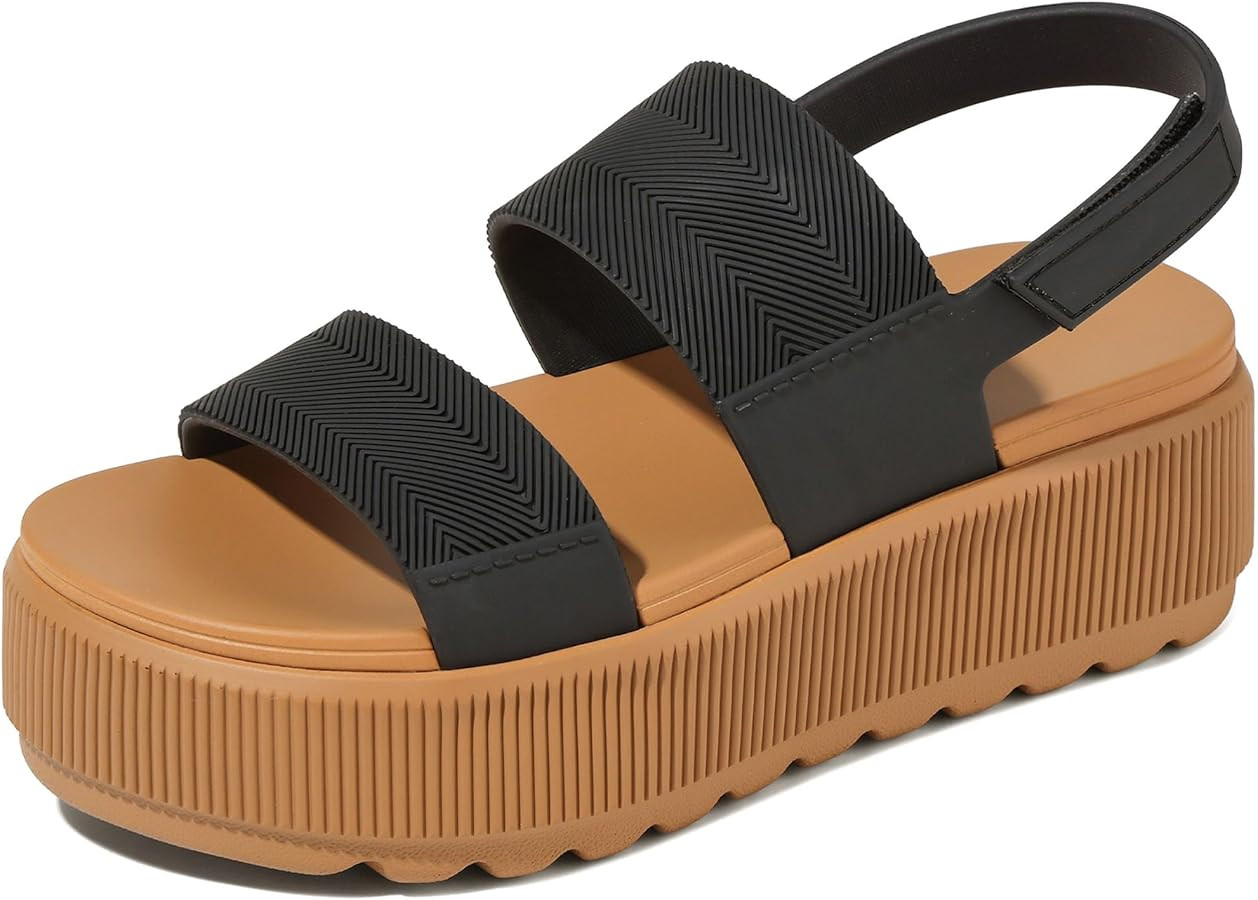 Marc Ford Platform Water Sandals for Women Chunky Wedge Lug Sole Comfortable Waterproof Summer Wa... | Amazon (US)