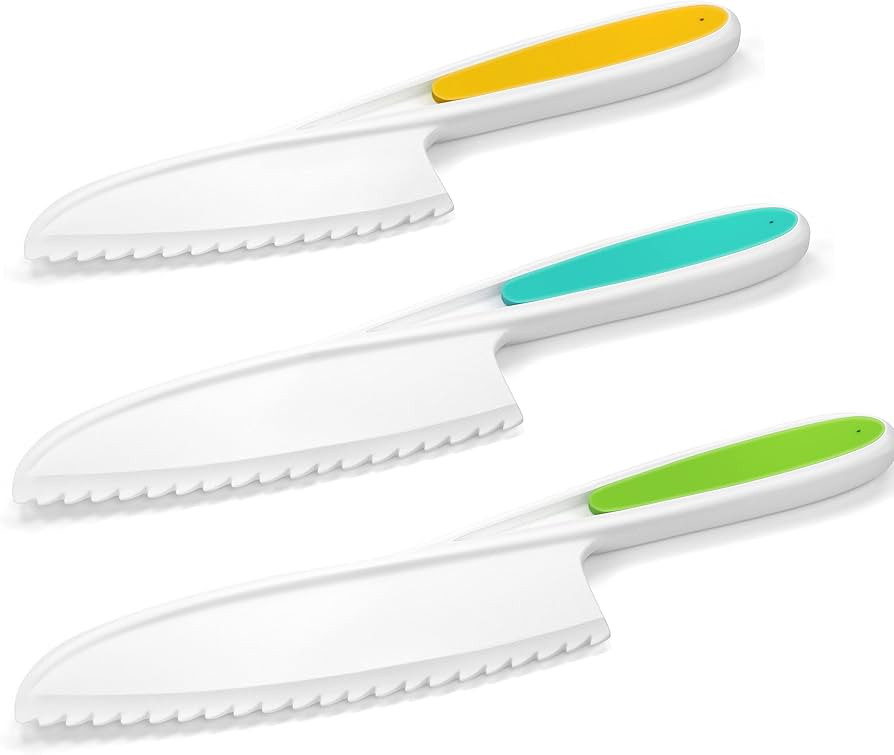 Yeeammk Montessori Toddler Knife Set-3PCS Kids Safe Knives for Real Cooking Kids Cooking Sets Rea... | Amazon (US)