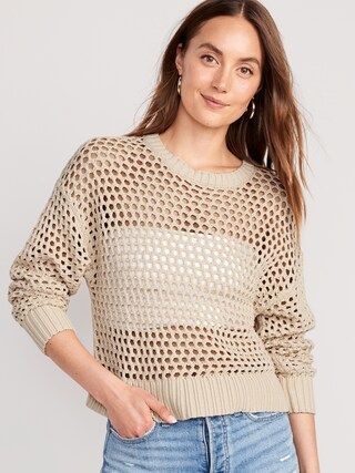 Open-Stitch Pullover Sweater for Women | Old Navy (CA)